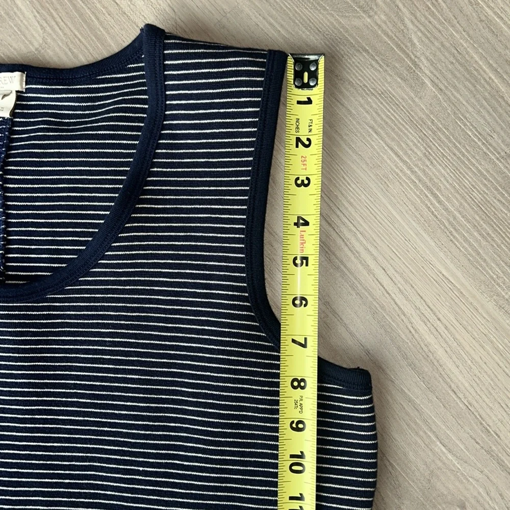 J. Crew Nautical Striped Tank Dress Navy/White M Casual Knit Everyday Sleeveless